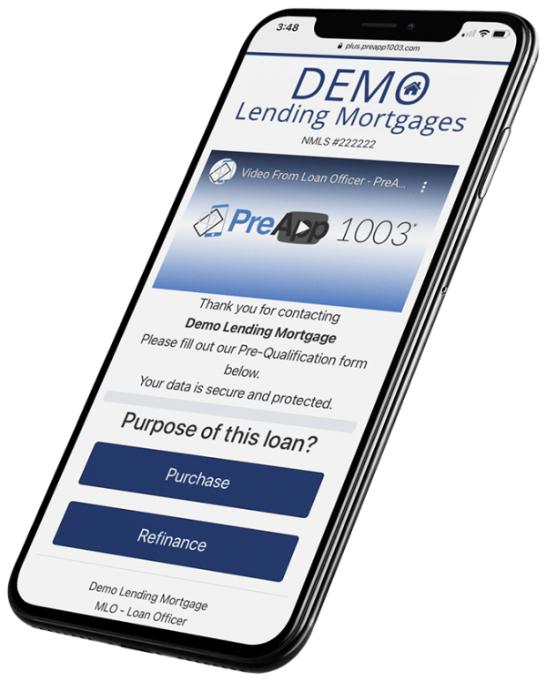 PreApp 1003 Mortgage App Loan Origination Software Mortgage Application